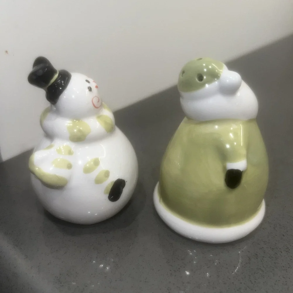 Pacific Island Creations Co Ltd Salt and Pepper Shakers Santa and Snowman China